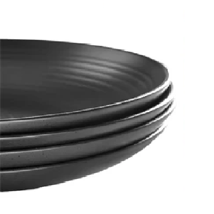 Dosthoff Matt Black Ripple Deep Plate 21 cm - lunazchef.shop