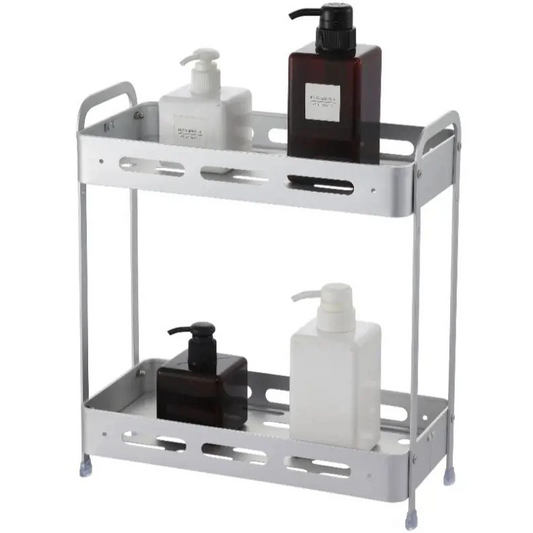 2 Tiers Aluminum Shower Bathroom Shelf