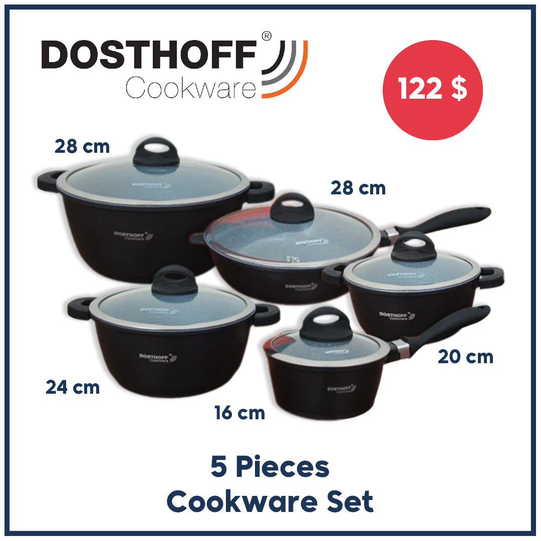 Dosthoff 5 pcs Cookware Casserole Set