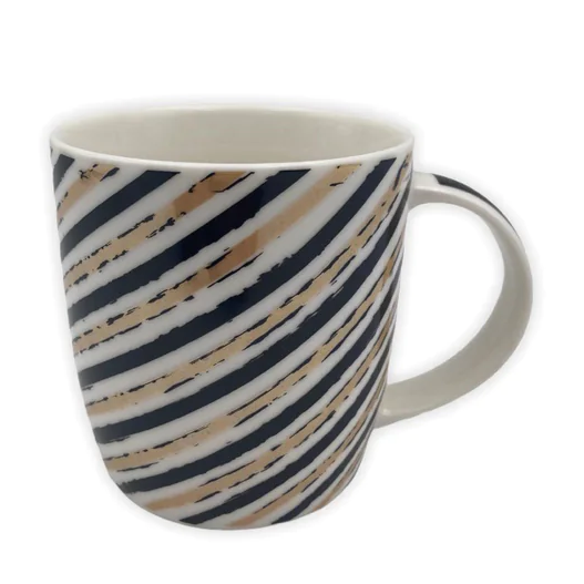 Porcelain Mug black & beige designs