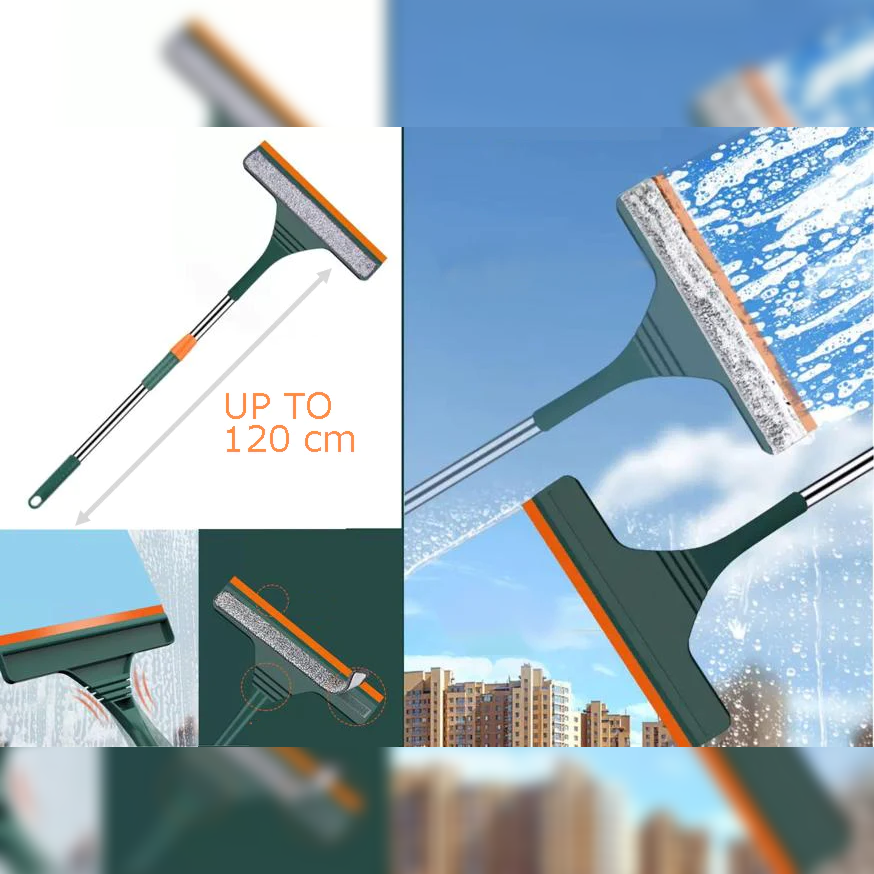 2 in 1 Window cleaner set with extensible handle squeegee - lunazchef.shop