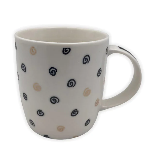 Porcelain Mug black & beige designs