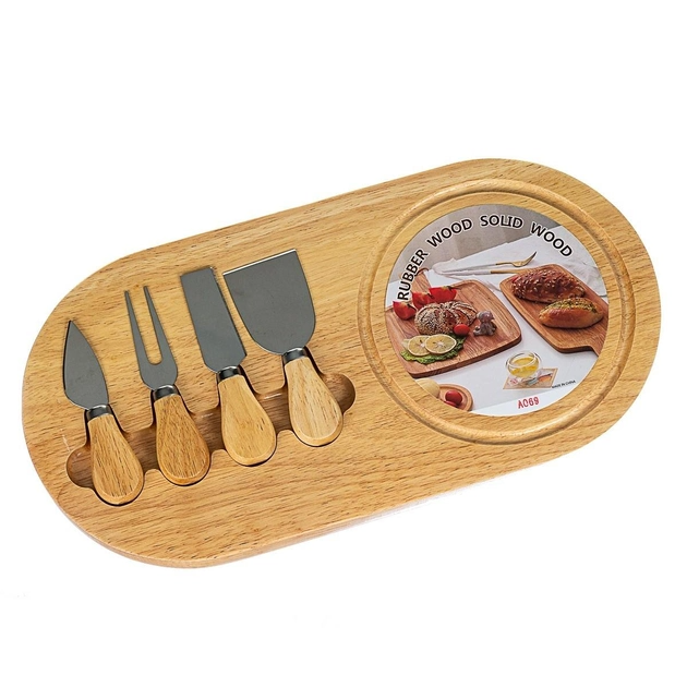 4 Cheese Serving Utensils with Board - lunazchef.shop