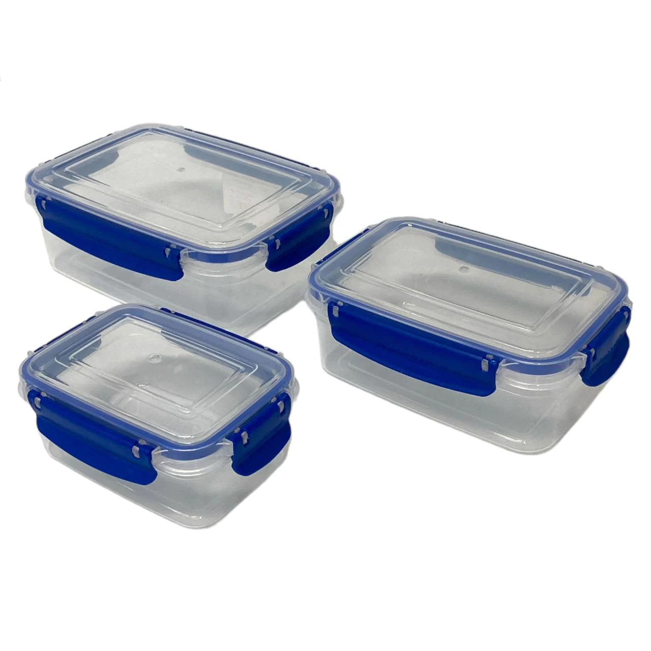 4 Locks Rectangular Food Storage Set of 3 - lunazchef.shop