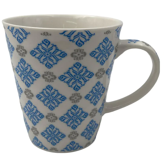 Porcelain Mug bleu patterns - lunazchef.shop