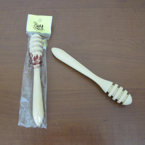 Wooden Honey Dipper; 17 cm