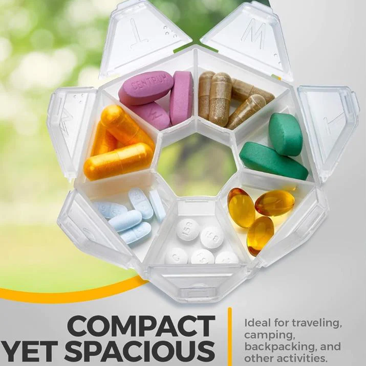 7 Compartments Pill and Vitamin Organizer - lunazchef.shop