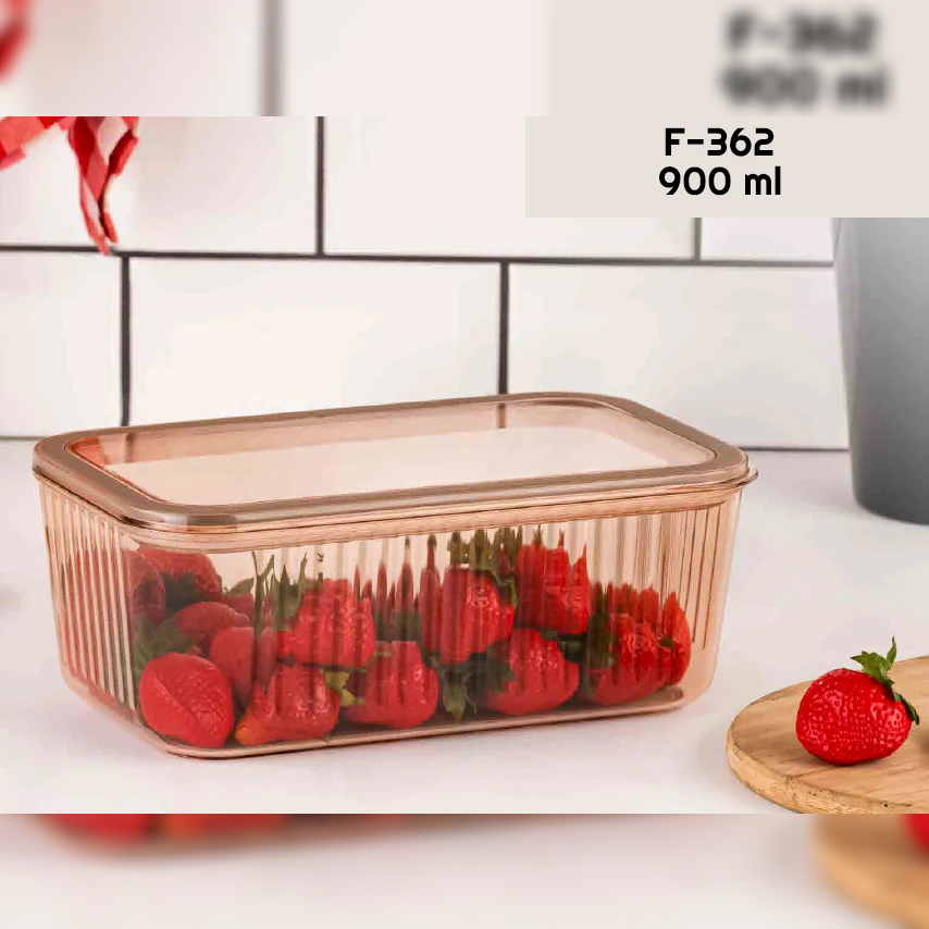 Acrylic Rectangular Food Storage Container 900 ml - lunazchef.shop