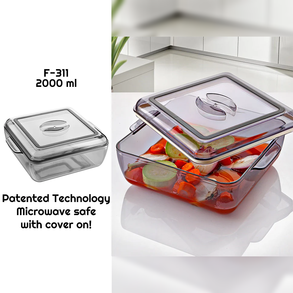 Acrylic Storage Container with Square Seal - lunazchef.shop