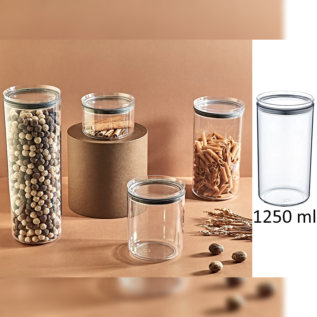 Airtight Round Food Jar 1.25 lt - lunazchef.shop