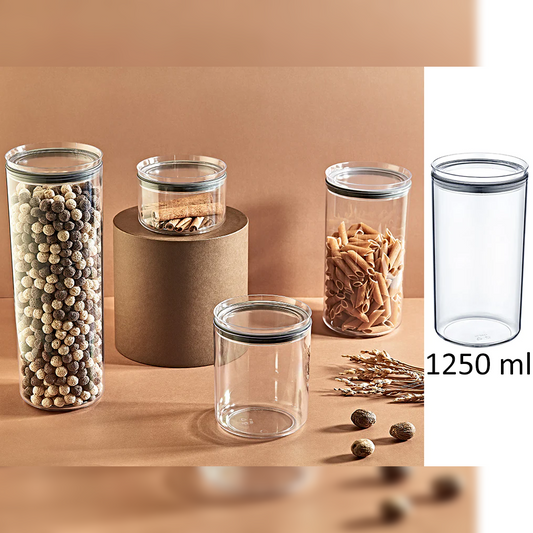 Airtight Round Food Jar 1.25 lt - lunazchef.shop