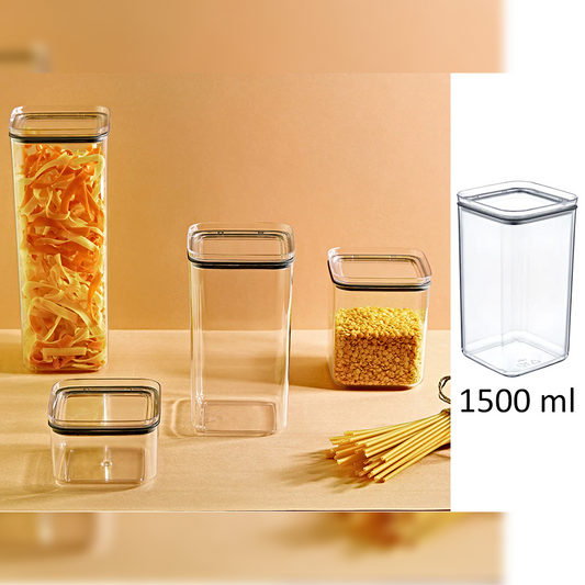 Airtight Squared Food Jar 1.5 lt - lunazchef.shop