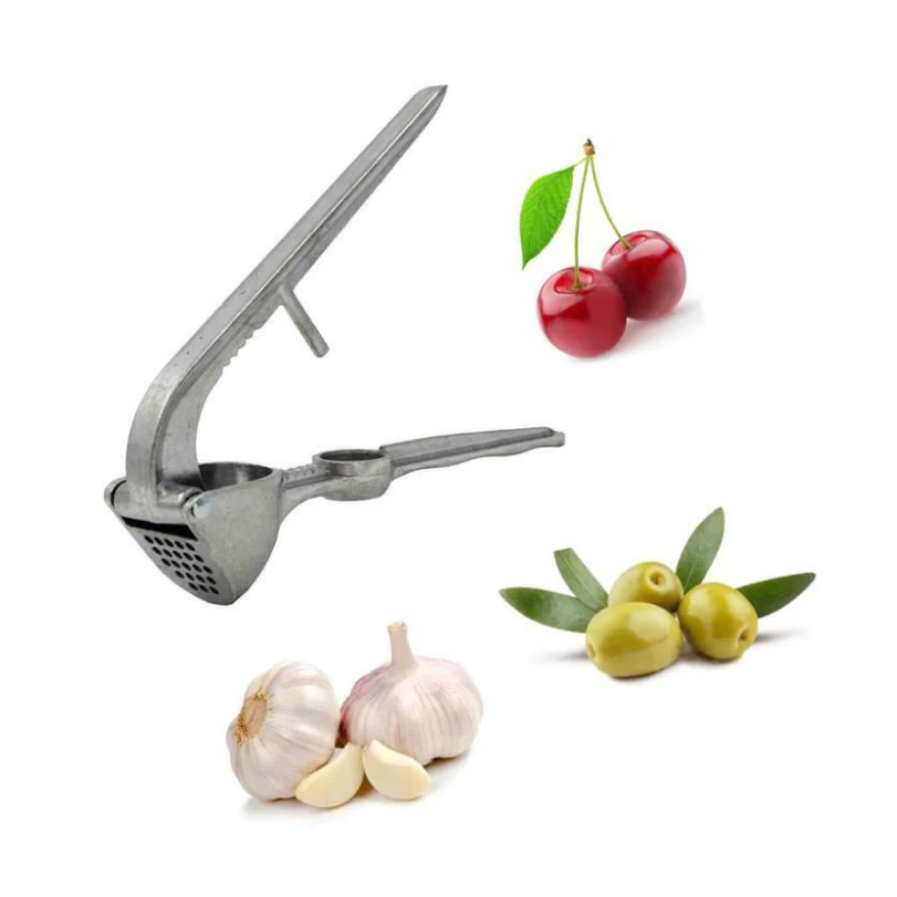 Aluminum Garlic Press with Cherry and Olive Pitter - lunazchef.shop