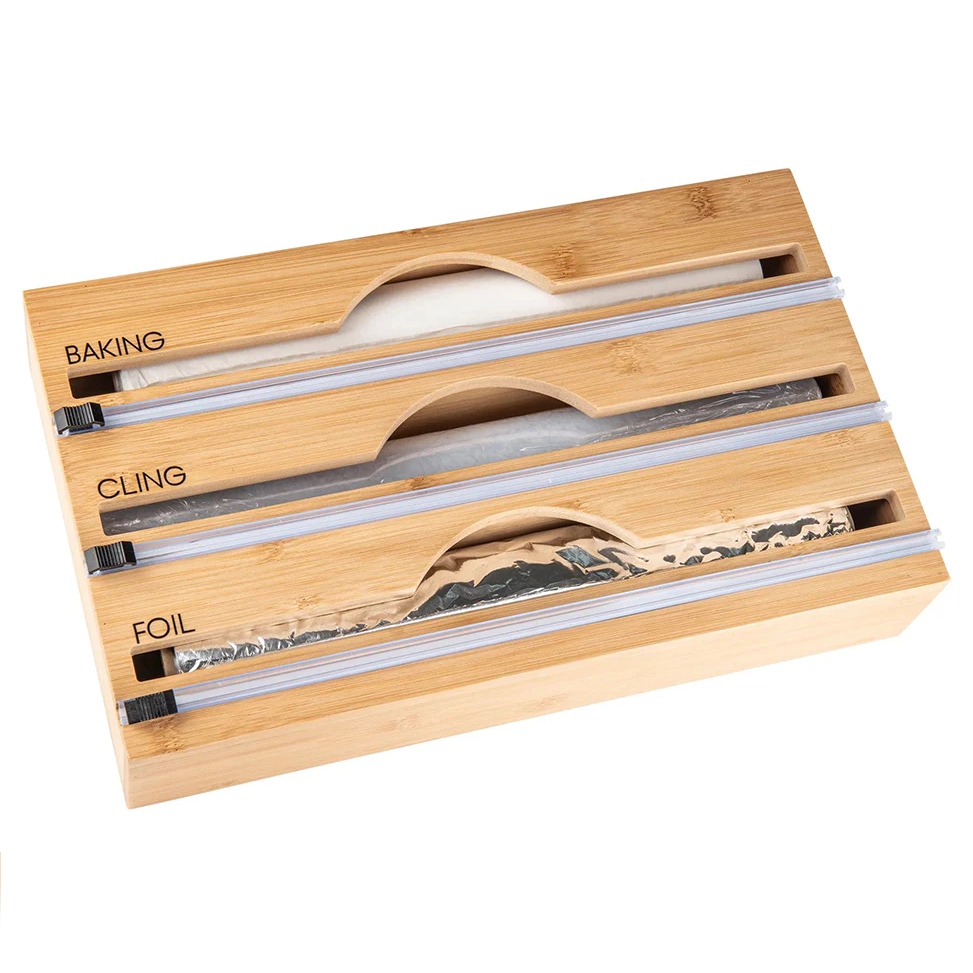 Bamboo 3 Ways Foil Dispenser - lunazchef.shop