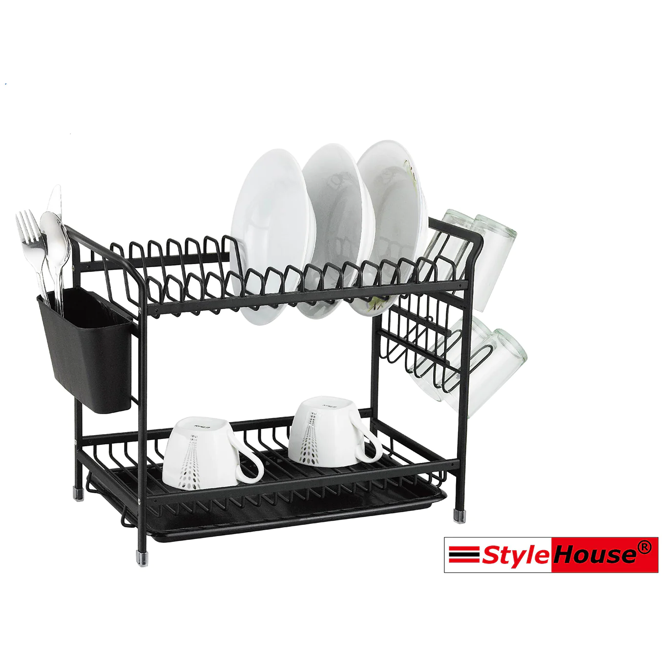 Black Aluminum Dish Rack - lunazchef.shop