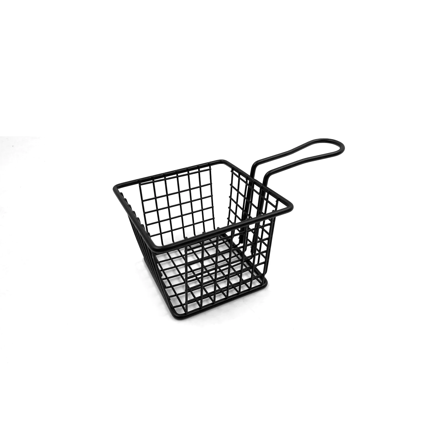 Black Small Squared French Fry Serving Basket 10 CM - lunazchef.shop