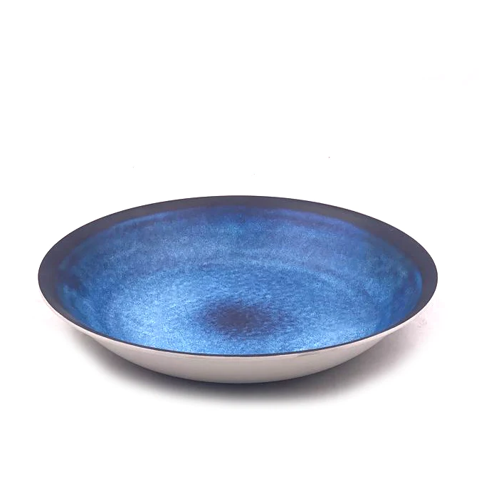 Bleu Marble Deep Melamine Plates X6.