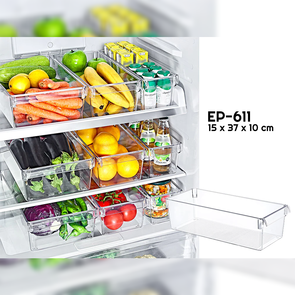 Clear Fridge Organizer 37 x 15 x 10 cm - lunazchef.shop