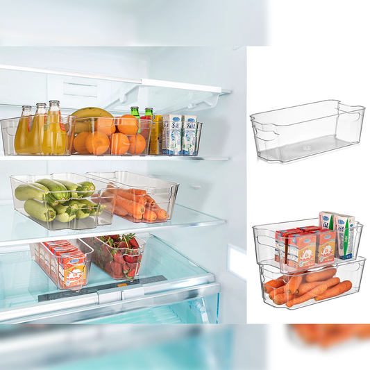 Clear Stackable Organizer Medium 32x15.5x10 cm - lunazchef.shop