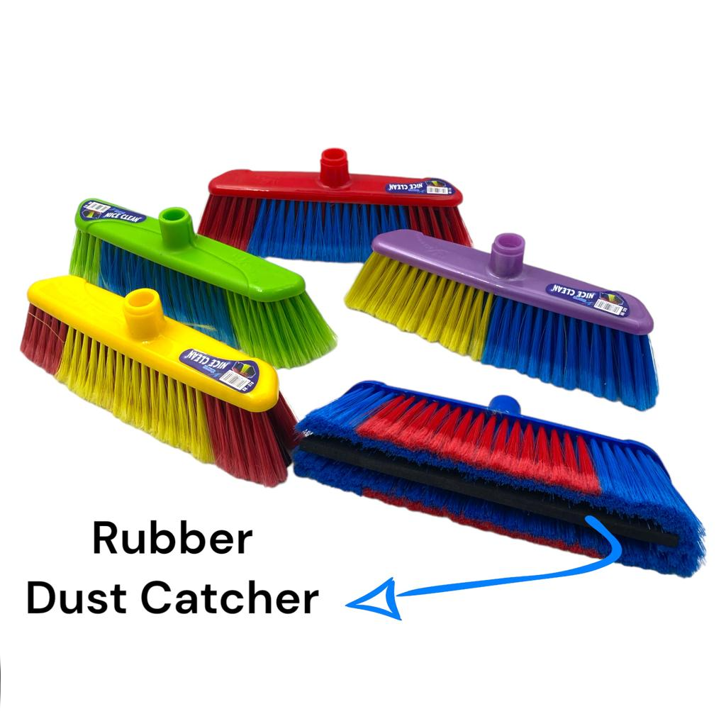 Colored Soft broom Nice with Rubber Dust Catcher - lunazchef.shop