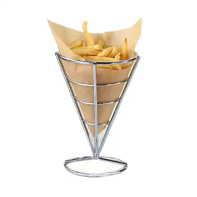 Cone Shaped French Fries Stainless Steel Stand - lunazchef.shop