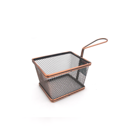 Copper Color French Fries Basket; 12 cm - lunazchef.shop