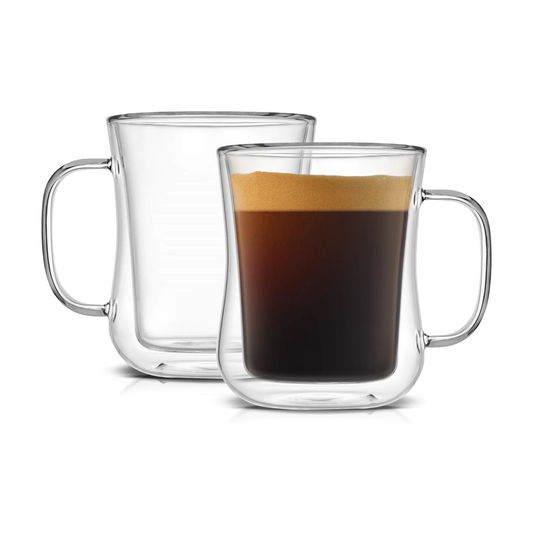 Curved Double Wall Glass Mug 350 ml - lunazchef.shop