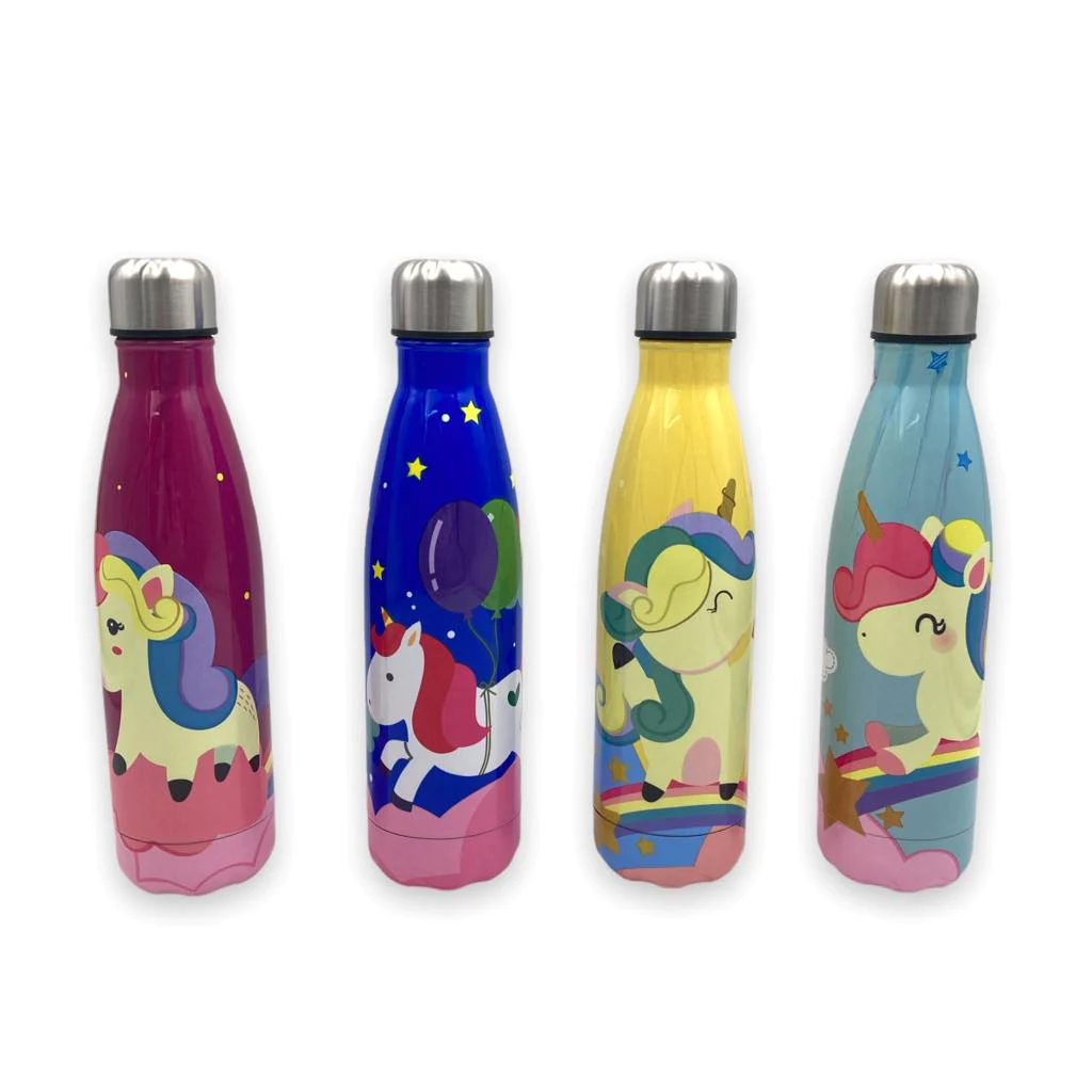 Decorated Stainless Steel Vacuum Water Bottle 500ml - lunazchef.shop