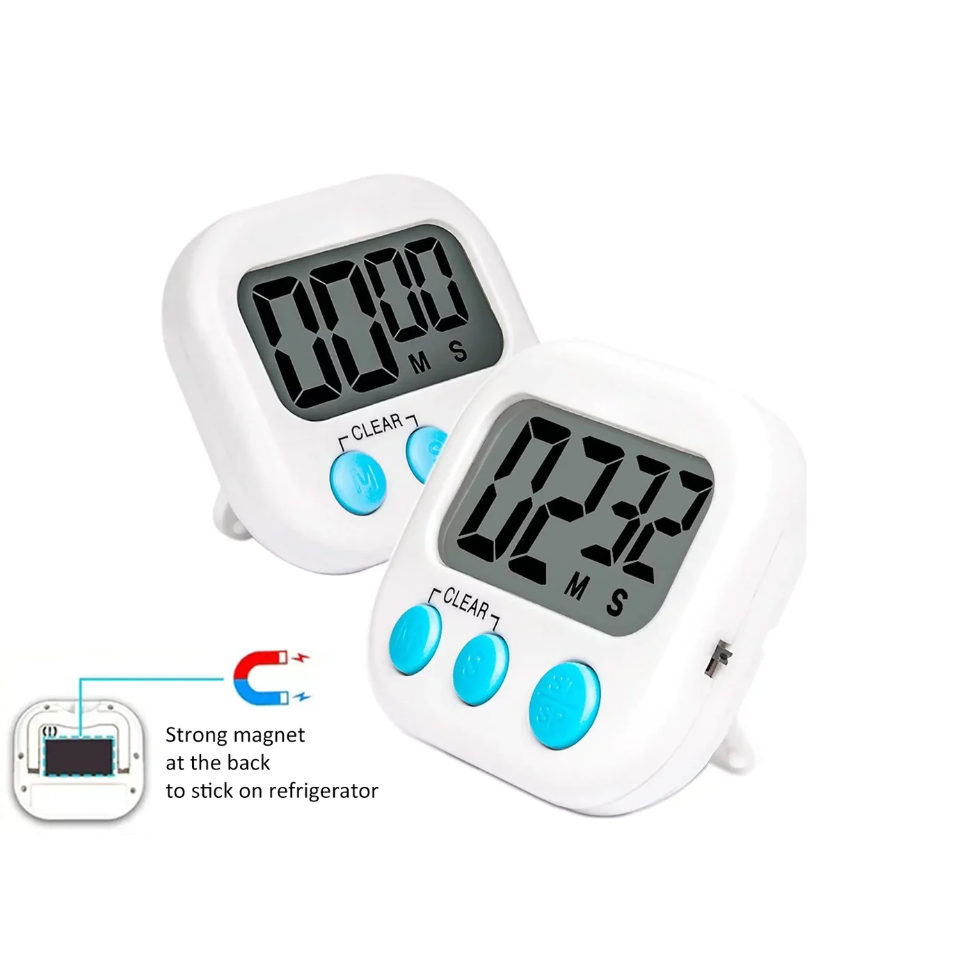 Digital Timer Kitchen Timer with Magnetic Back - lunazchef.shop