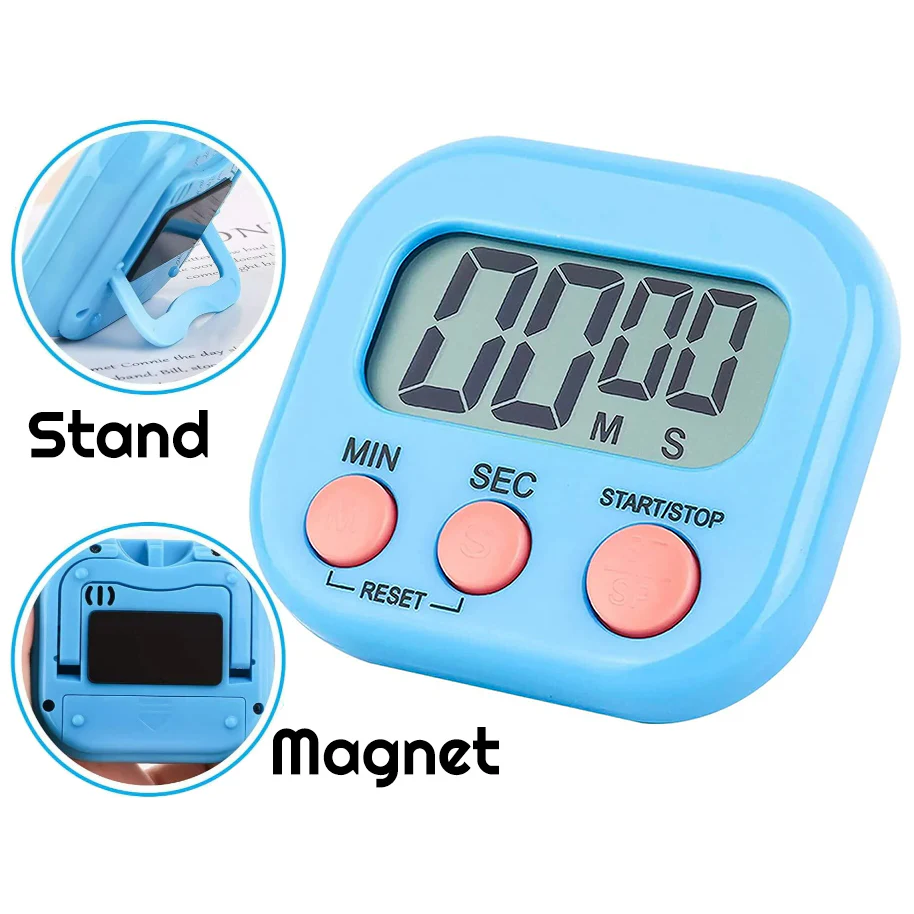 Digital Timer Kitchen Timer with Magnetic Back - lunazchef.shop