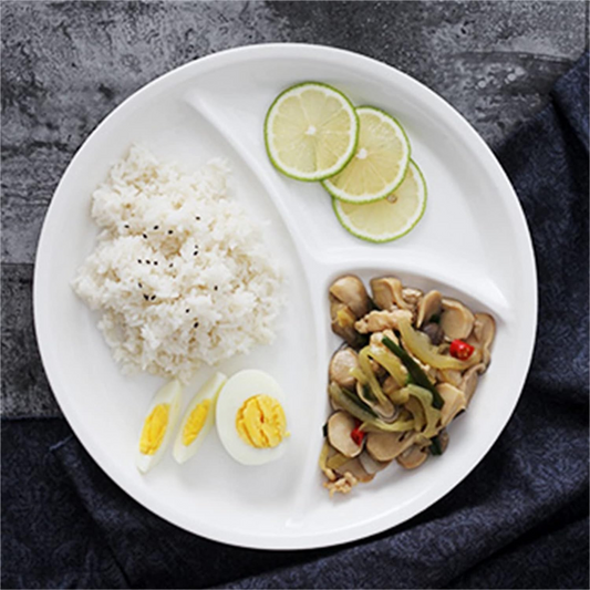 Divided melamine Plate 3 Parts - lunazchef.shop