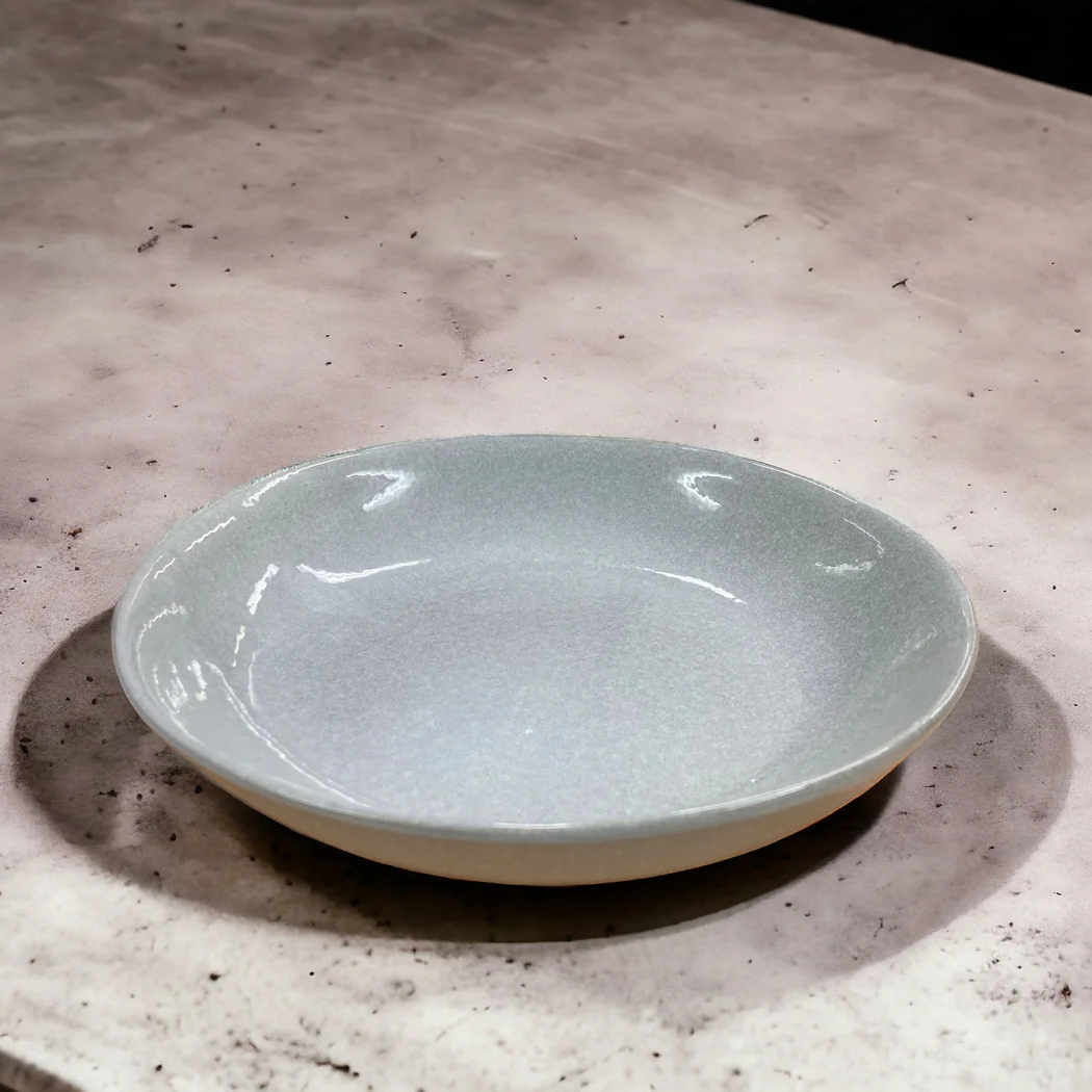 Dosthoff Light Gray Reactive Glaze Deep Plate 22 cm - lunazchef.shop