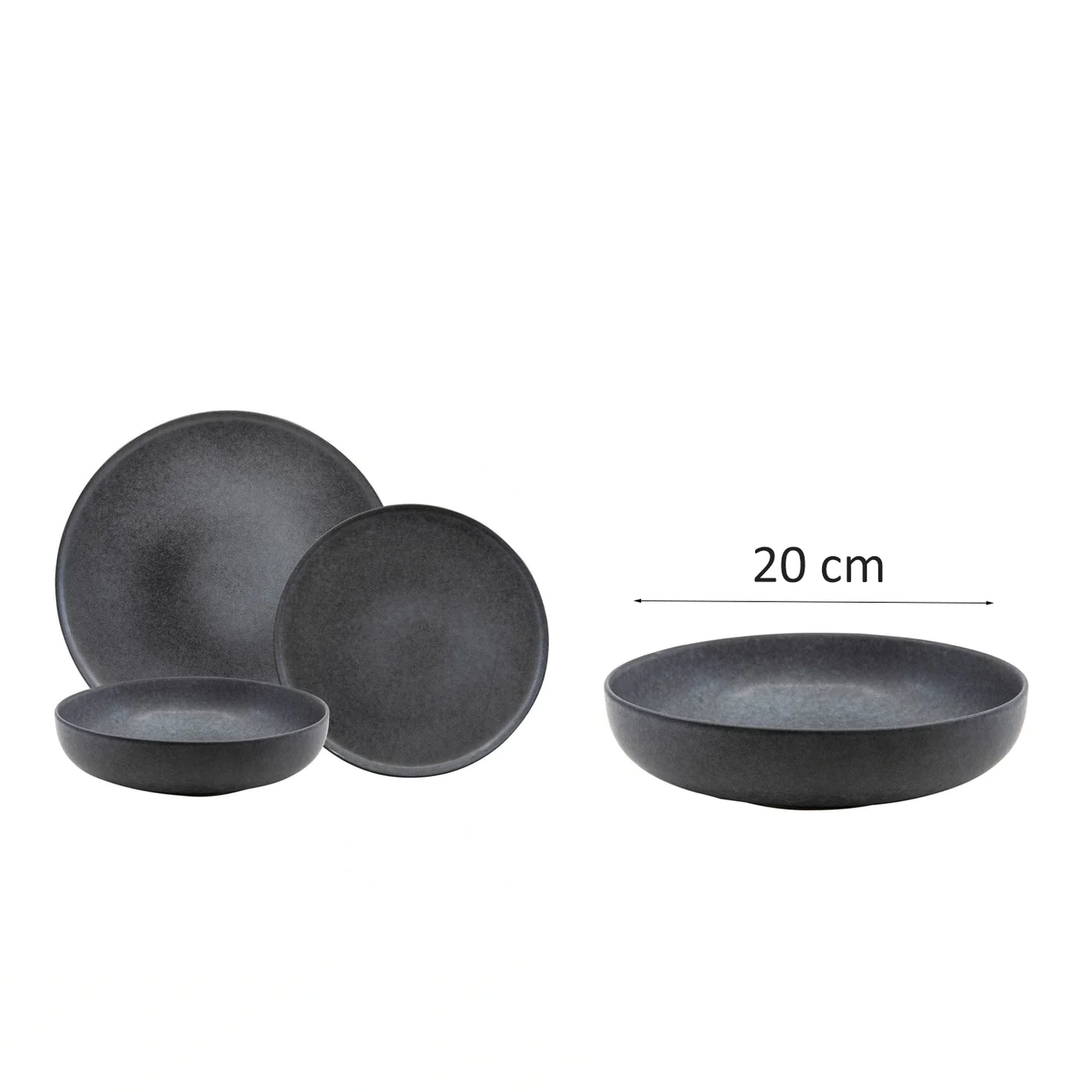 Dosthoff Matt Black Deep Plate 20 cm - lunazchef.shop