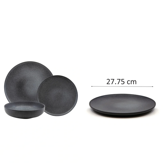 Dosthoff Matt Black Dinner Plate 27.75 cm - lunazchef.shop