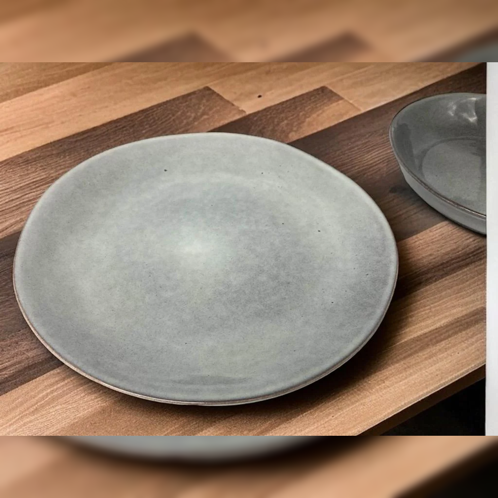 Dosthoff Reactive Glaze Gray Dinner Plate 28 cm - lunazchef.shop