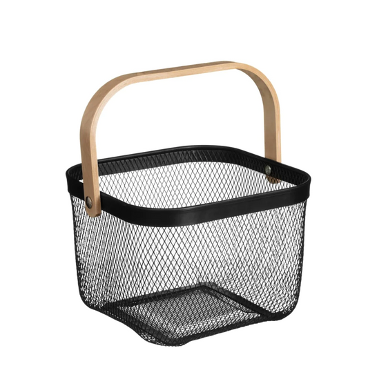 Dosthoff Square Iron Basket with Bamboo Handle MB10 - lunazchef.shop