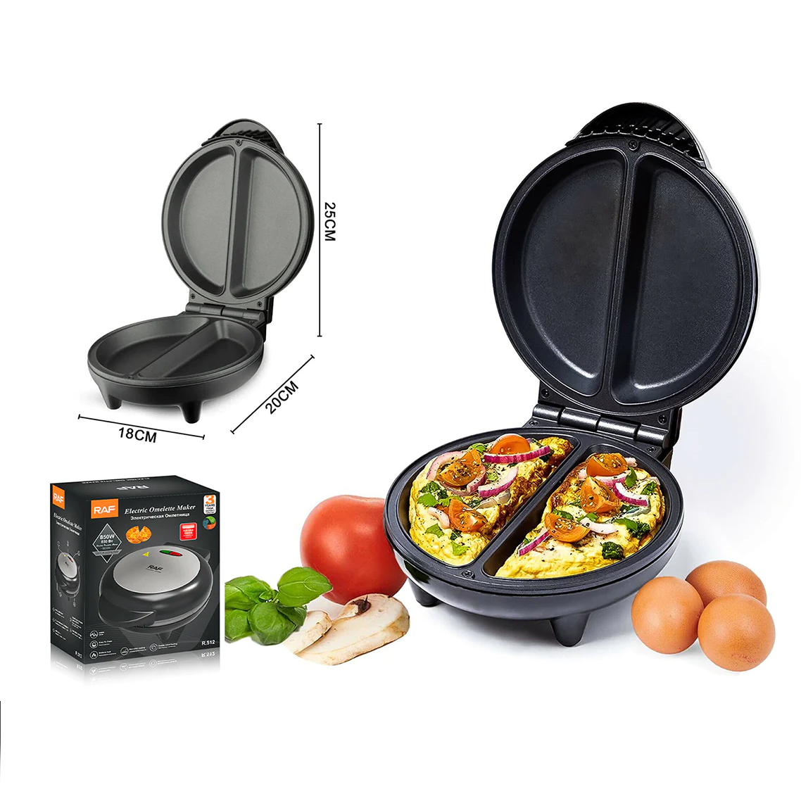 Electric Omlette Maker 850W - lunazchef.shop