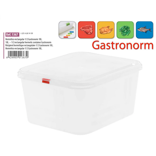 Gastronorm Plastic Storage Container - 10 lt - lunazchef.shop