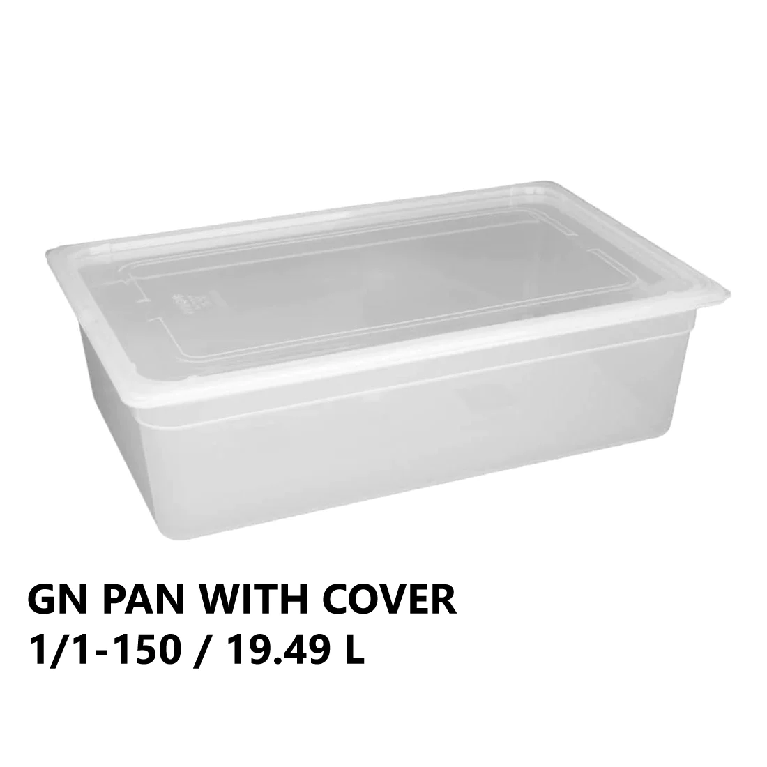 Gastronorm Plastic Storage Container 1/1 150 mm - 19.49L - lunazchef.shop