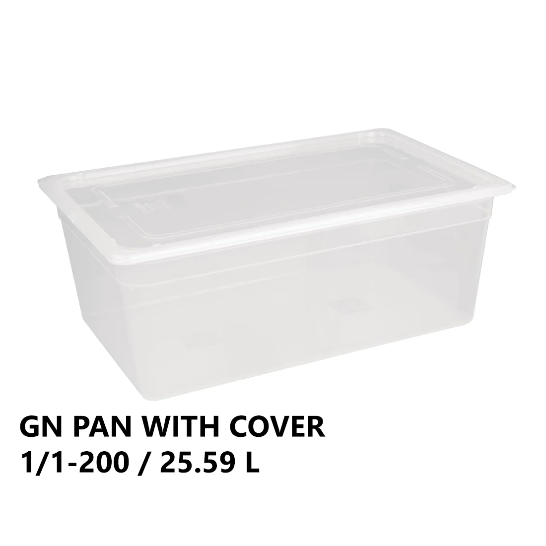 Gastronorm Plastic Storage Container 1/1 200 mm - 25.6L - lunazchef.shop