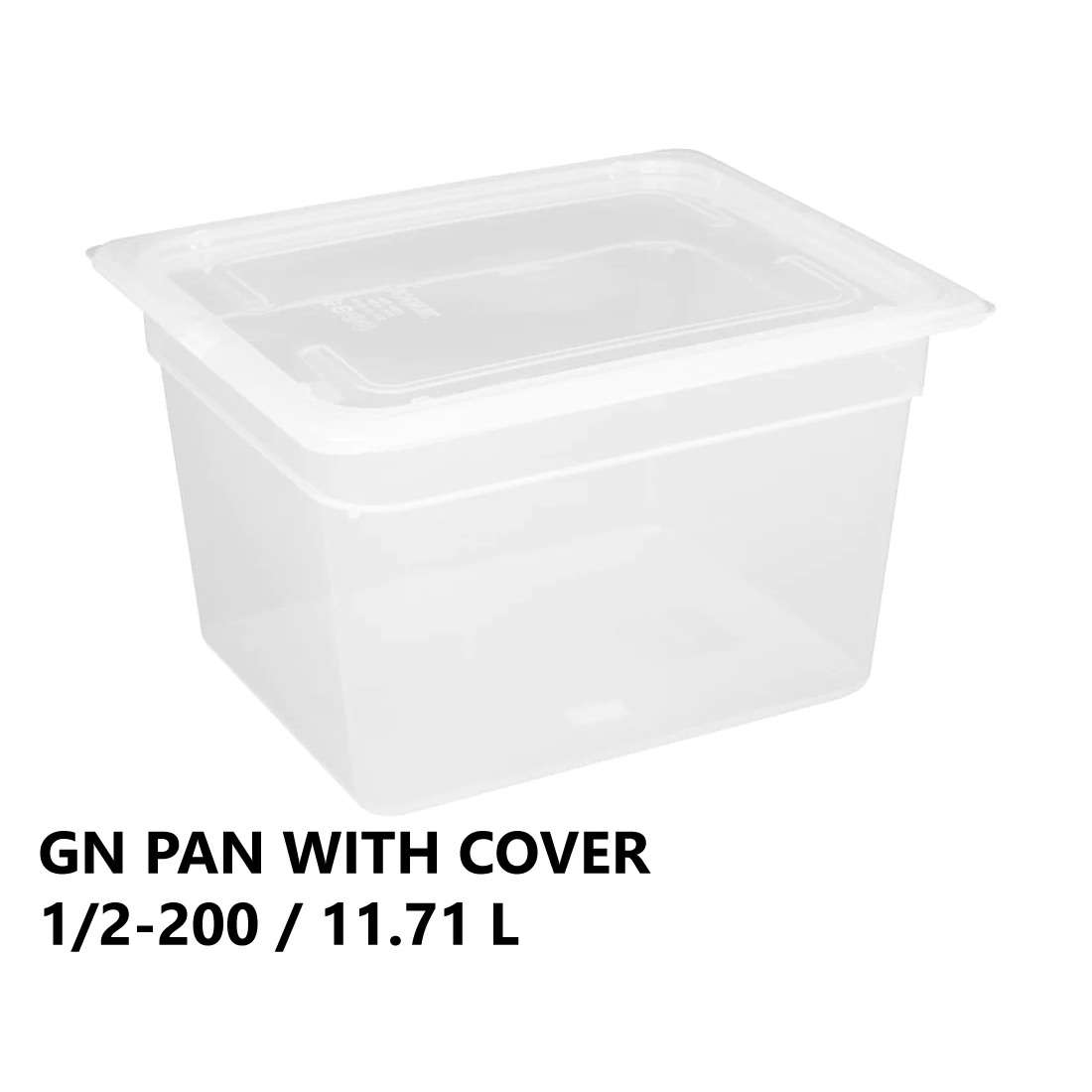 Gastronorm Plastic Storage Container 1/2 200 mm - 11.71L - lunazchef.shop