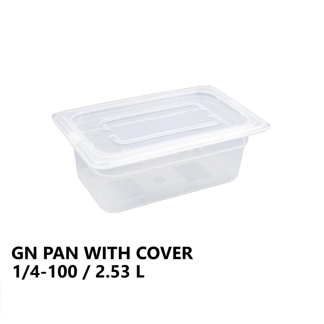 Gastronorm Plastic Storage Container 1/4 100 mm - 2.53L - lunazchef.shop