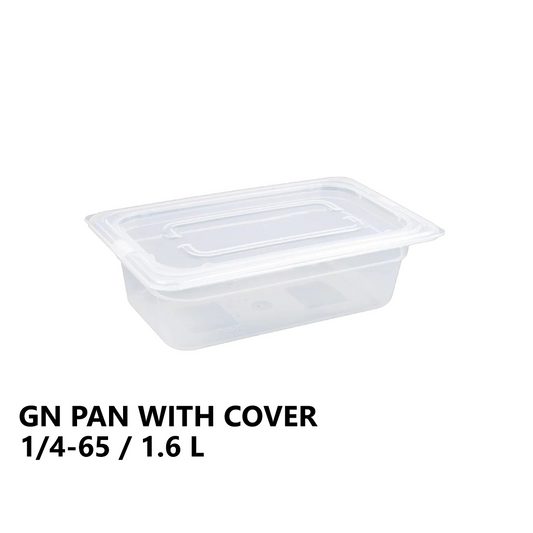 Gastronorm Plastic Storage Container 1/4 65 mm - 1.6L - lunazchef.shop