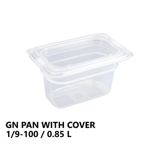 Gastronorm Plastic Storage Container 1/9 100 mm - 0.85L - lunazchef.shop