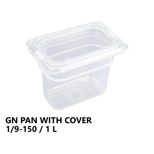 Gastronorm Plastic Storage Container 1/9 150 mm - 1L - lunazchef.shop