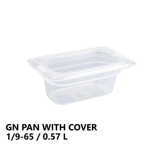 Gastronorm Plastic Storage Container 1/9 65 mm - 0.57L - lunazchef.shop