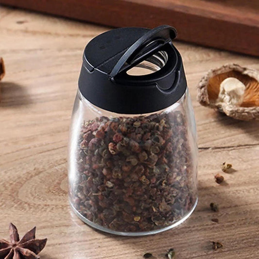 Glass Spice Shaker with Double Option Plastic Cap - lunazchef.shop