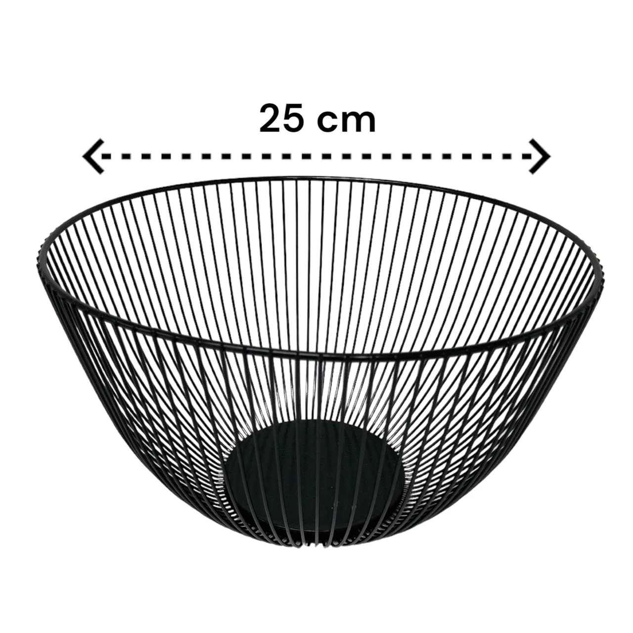 High Metal Fruit Basket Black - lunazchef.shop