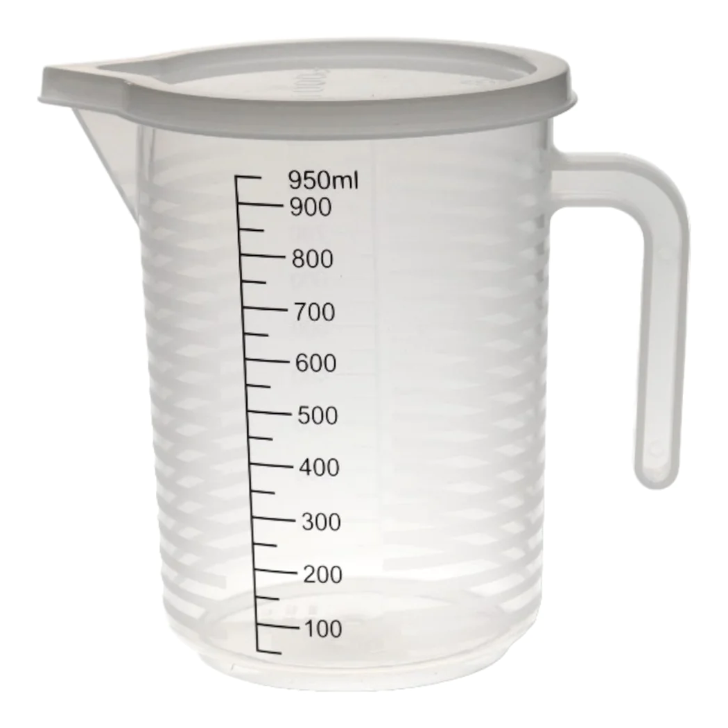 High Quality Plastic Measuring Cup w Cover 1000 ml - lunazchef.shop