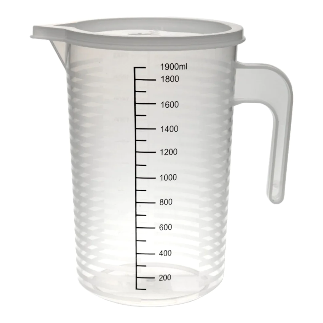 High Quality Plastic Measuring Cup w Cover 2000 ml - lunazchef.shop